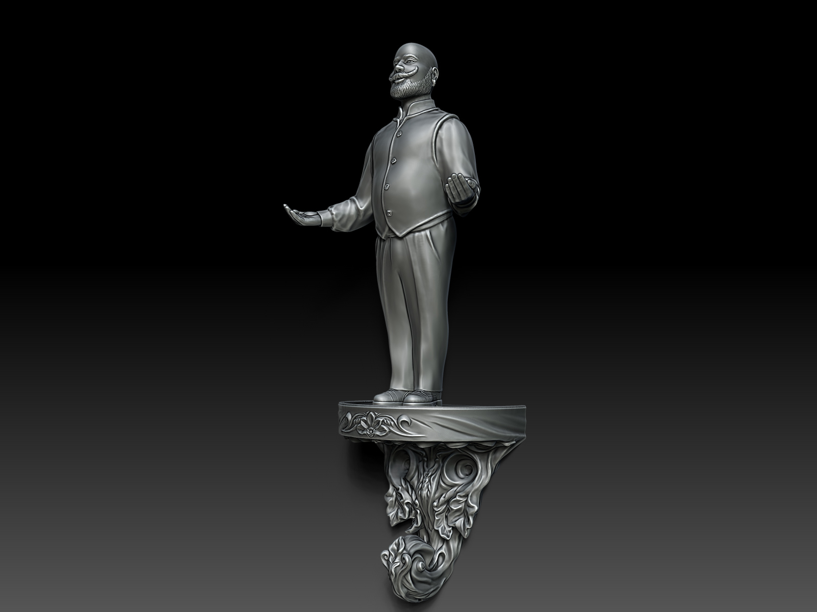 Tabletop figurine of the Fancy Houseman.